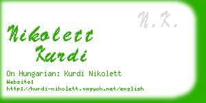 nikolett kurdi business card